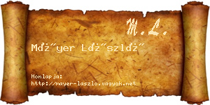 Máyer László névjegykártya