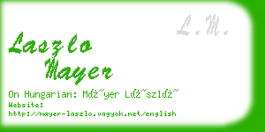laszlo mayer business card